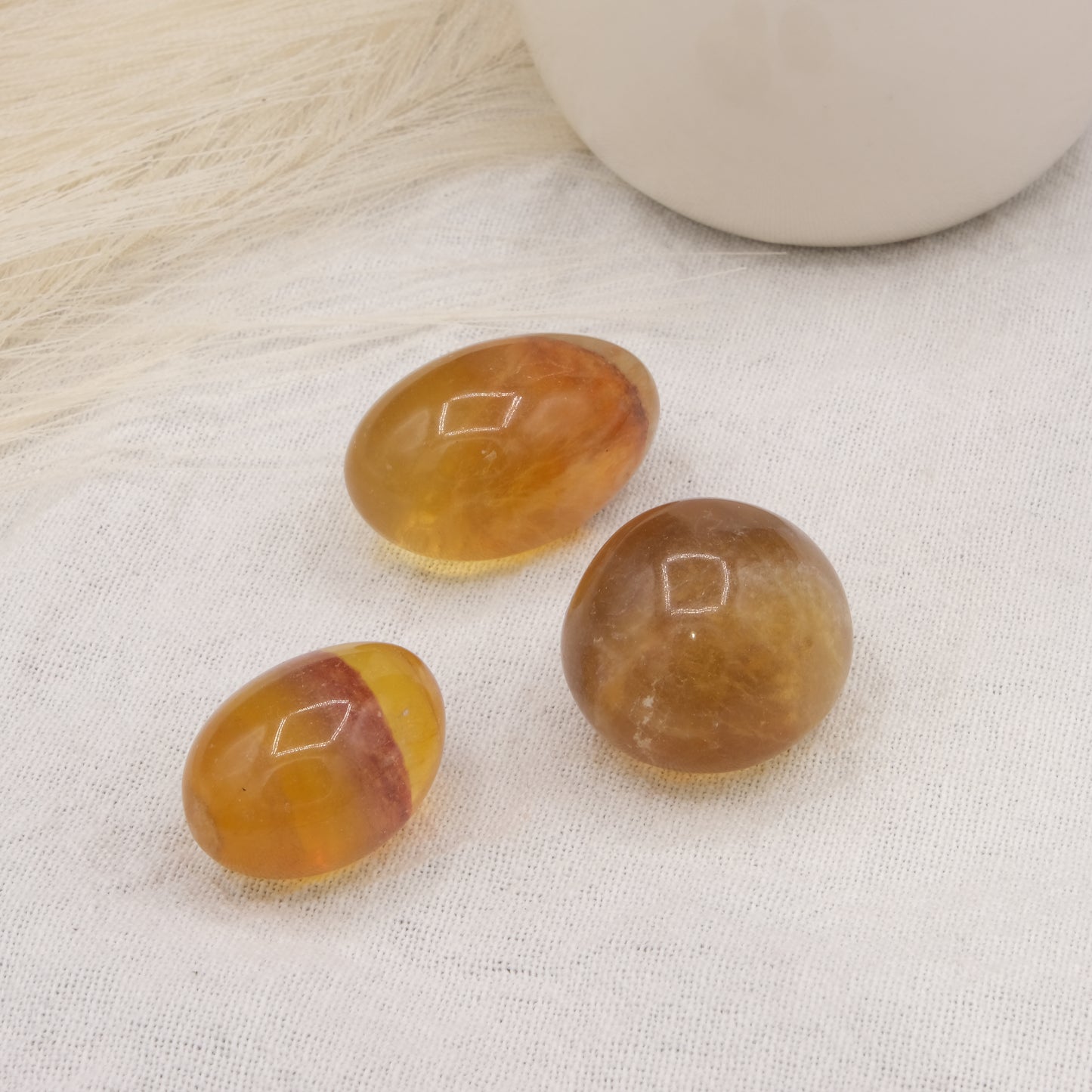 Pierre roulée Fluorite jaune