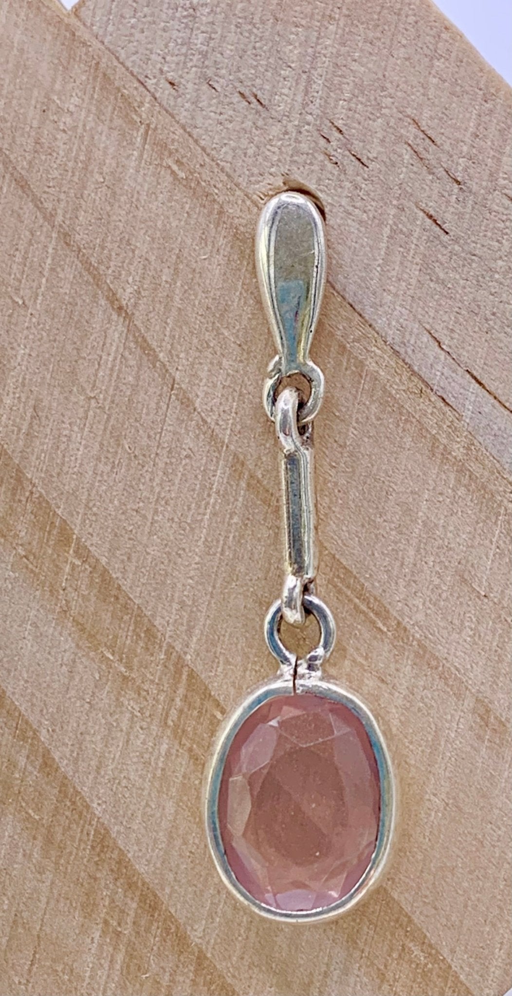 Boucles d’oreilles en argent et quartz rose - shop_name Lithothérapie