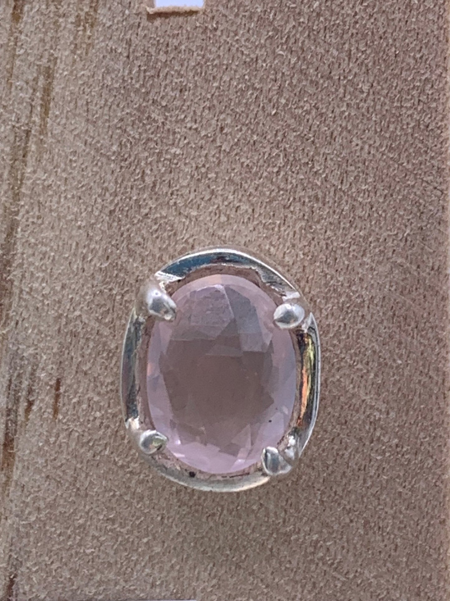 Boucles d’oreilles en argent et quartz rose - shop_name Lithothérapie