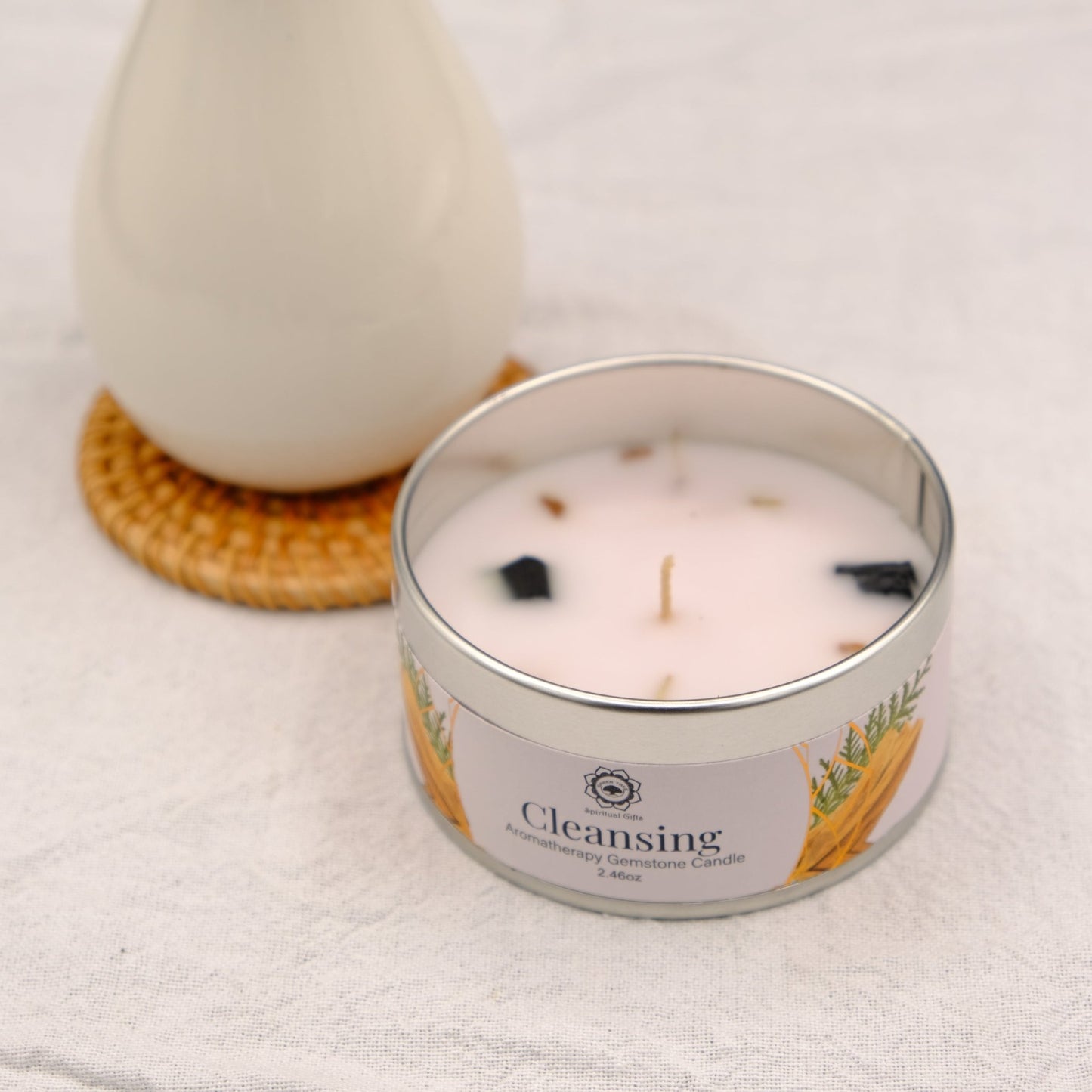 Bougie Nettoyage au bois de Santal - shop_name Lithothérapie