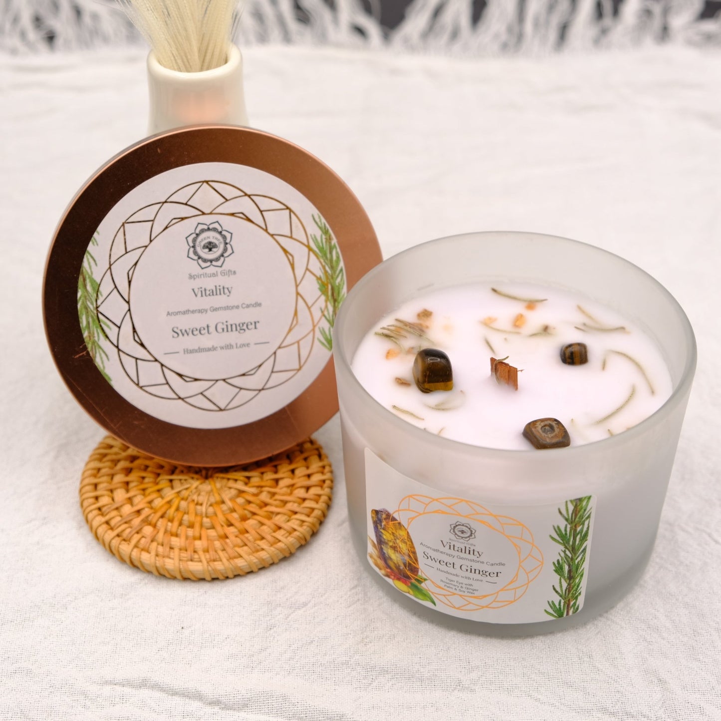 Bougie Vitalité au Gingembre doux - shop_name Lithothérapie