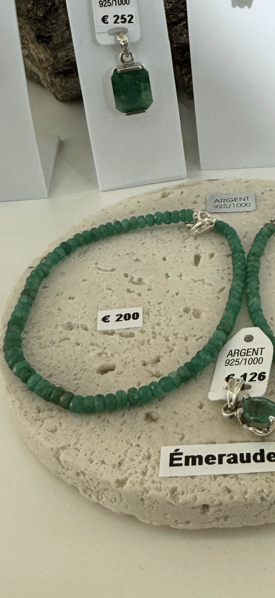 Bracelet émeraude - shop_name Lithothérapie