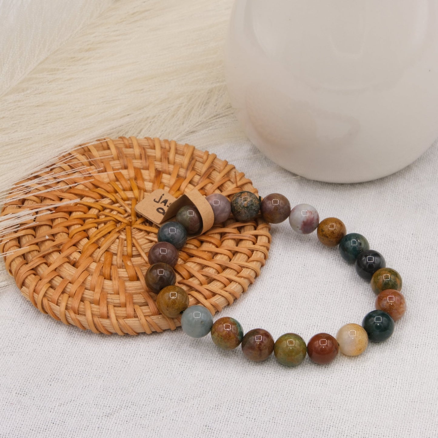 Bracelet Jaspe Océan - shop_name Lithothérapie