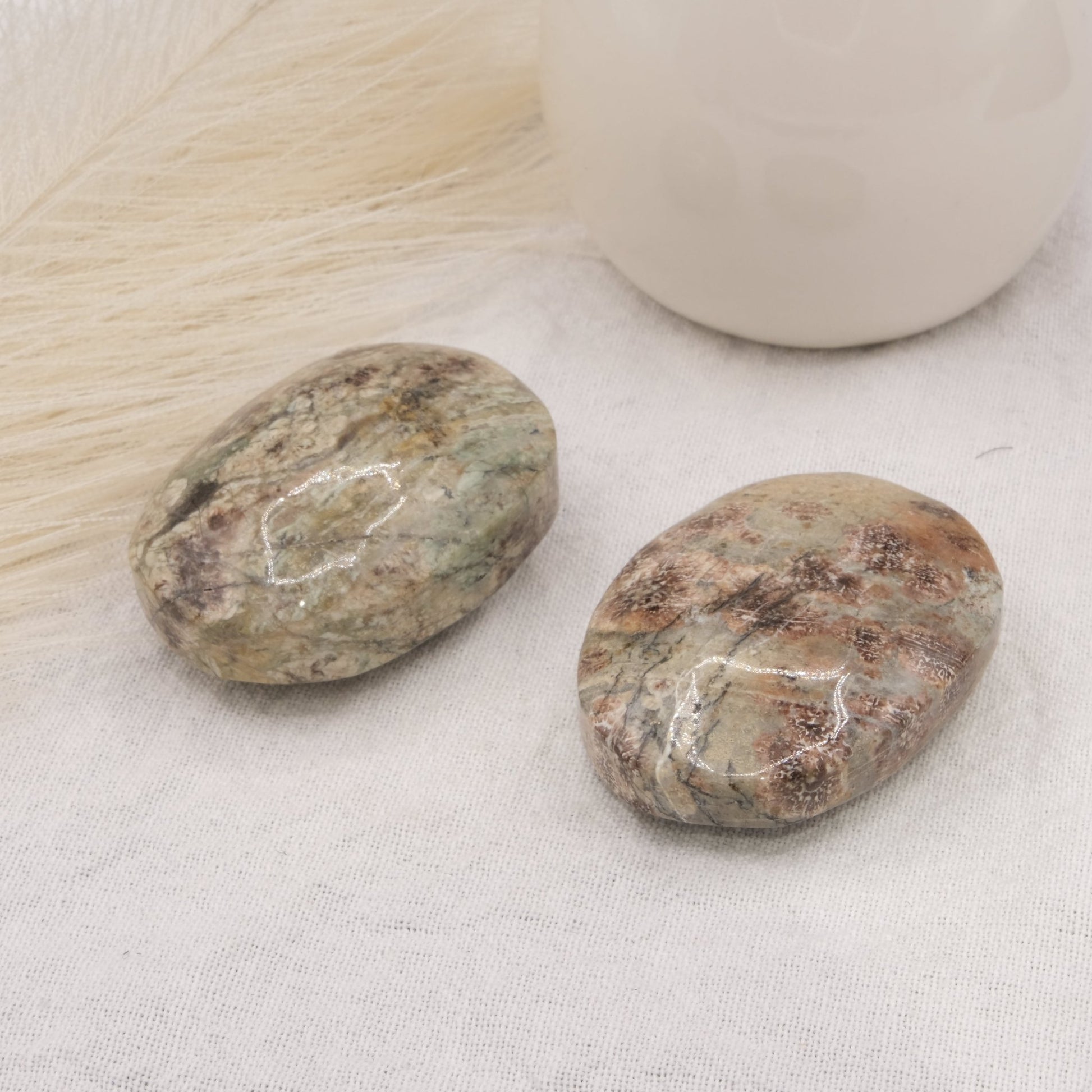 Galet Jaspe Fleur - shop_name Lithothérapie