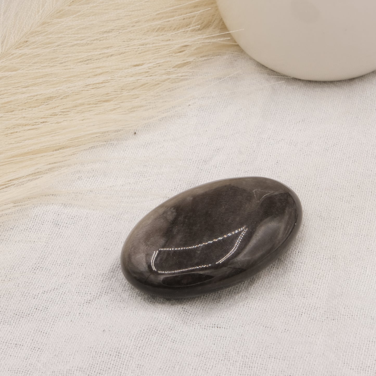 Galet Obsidienne Argentée