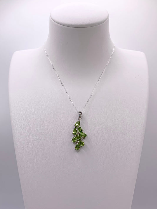 Pendentif en argent et péridot - shop_name Lithothérapie