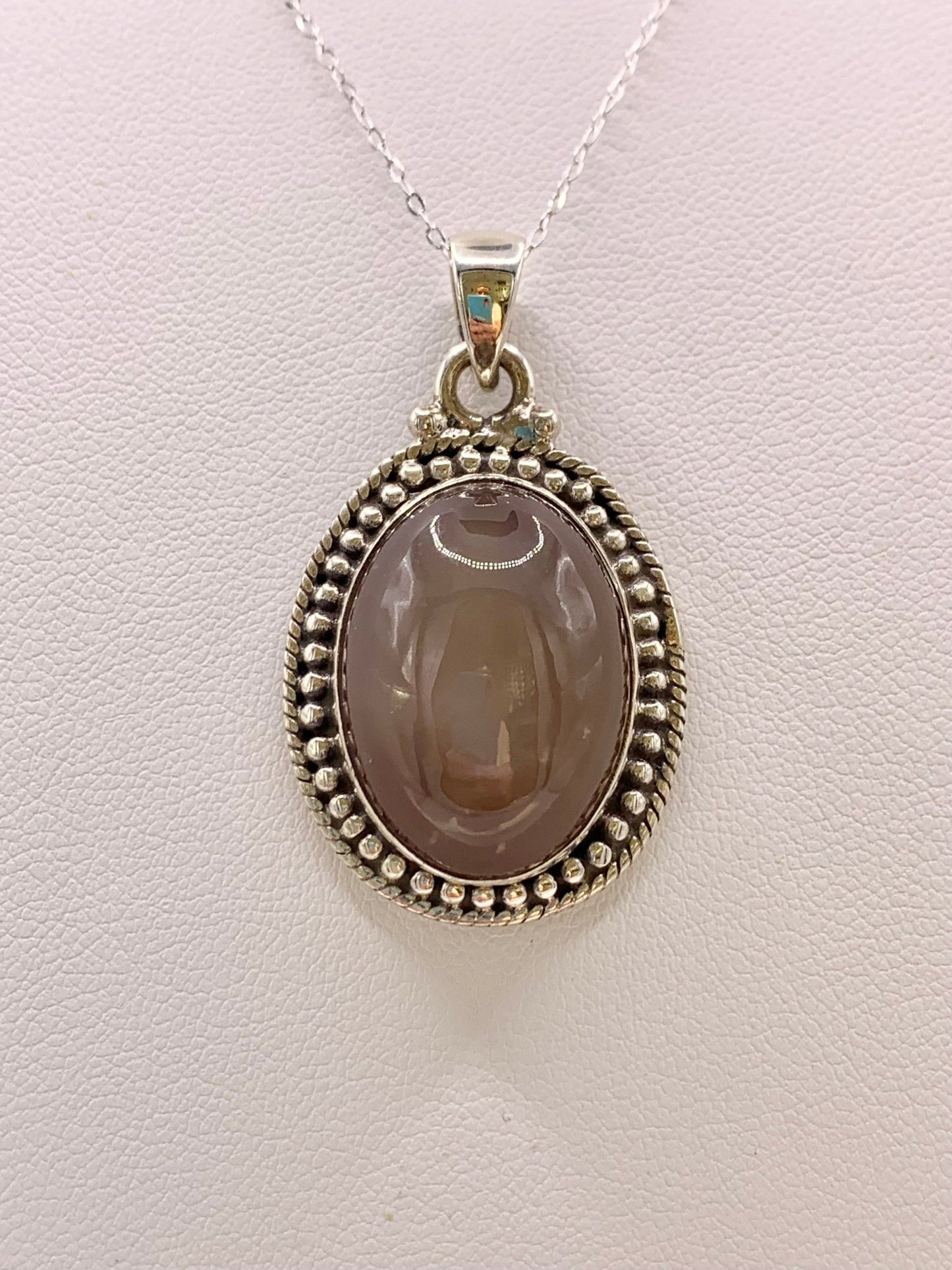 Pendentif en argent et pierre de lune - shop_name Lithothérapie