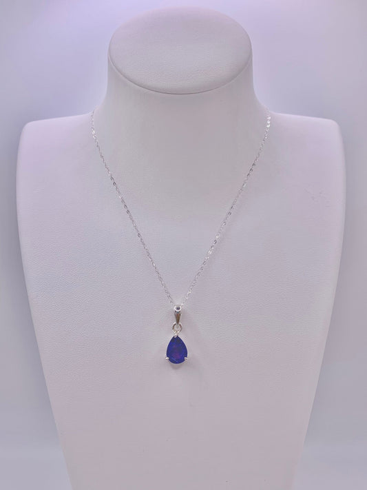 Pendentif en argent et tanzanite - shop_name Lithothérapie