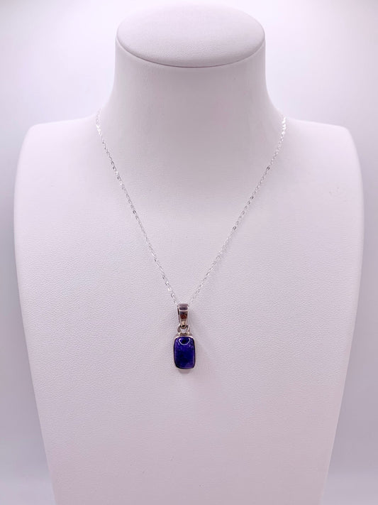 Pendentif en argent et tanzanite - shop_name Lithothérapie