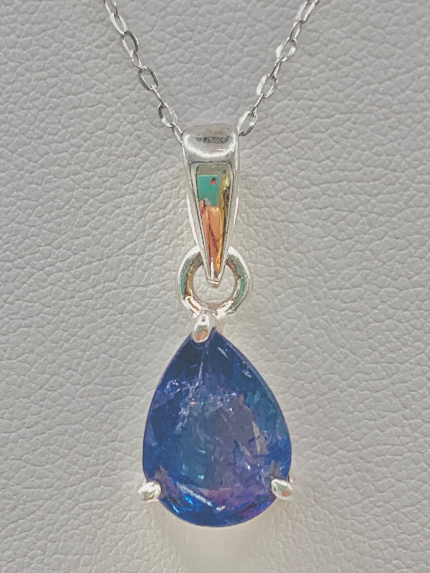 Pendentif en argent et tanzanite - shop_name Lithothérapie