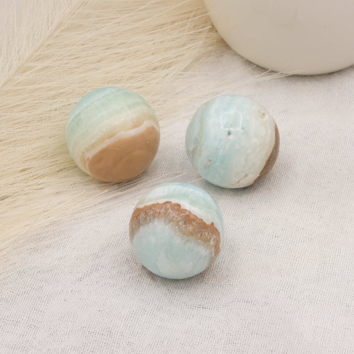 Pierre roulée Aragonite bleue - shop_name Lithothérapie