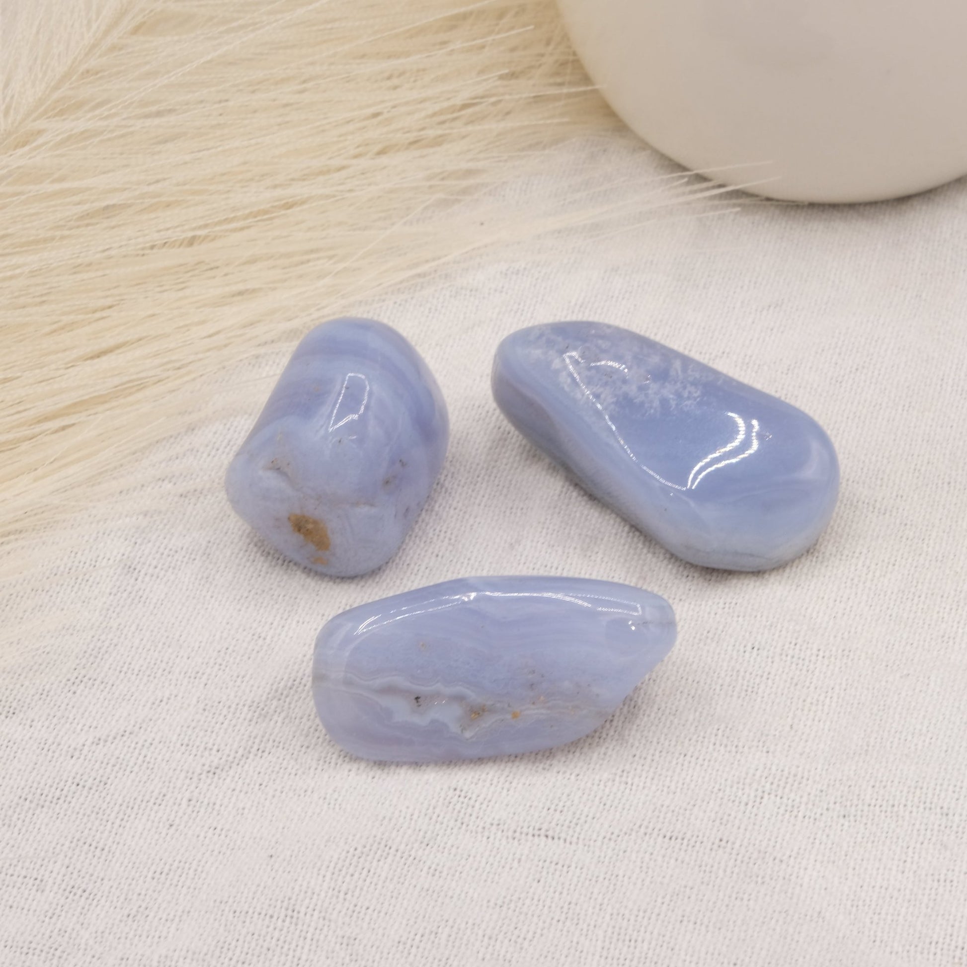 Pierre roulée Calcédoine bleue - shop_name Lithothérapie