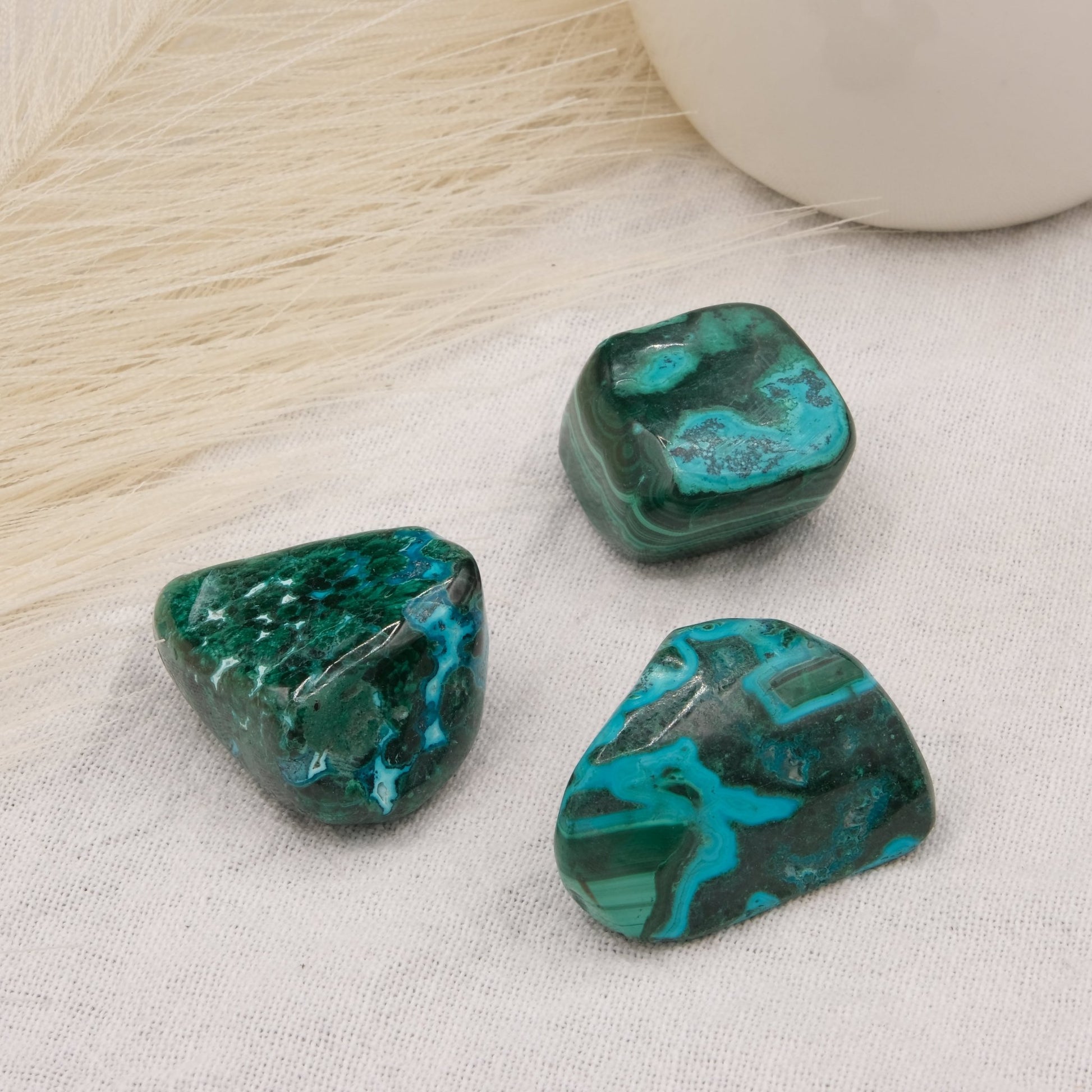 Pierre roulée Malachite Chrysocolle - shop_name Lithothérapie