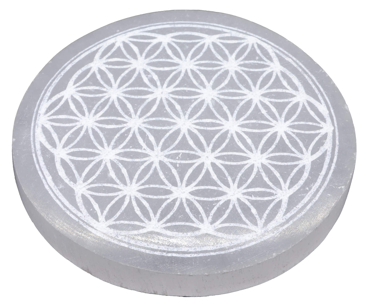 Plaque sélénite - fleur de vie - shop_name Lithothérapie