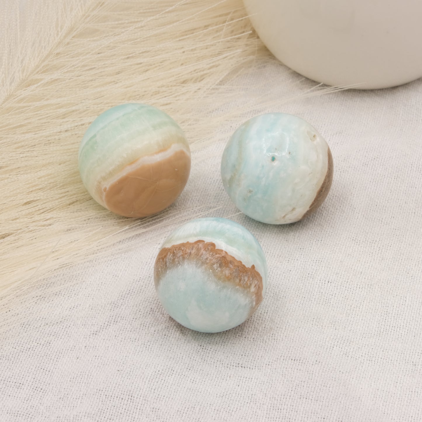 Pierre roulée Aragonite bleue