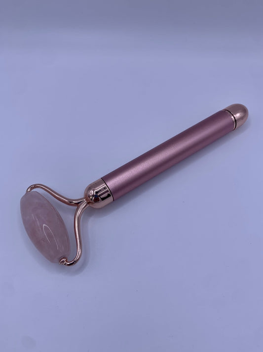 Rouleau de massage vibrant en quartz rose - shop_name Lithothérapie