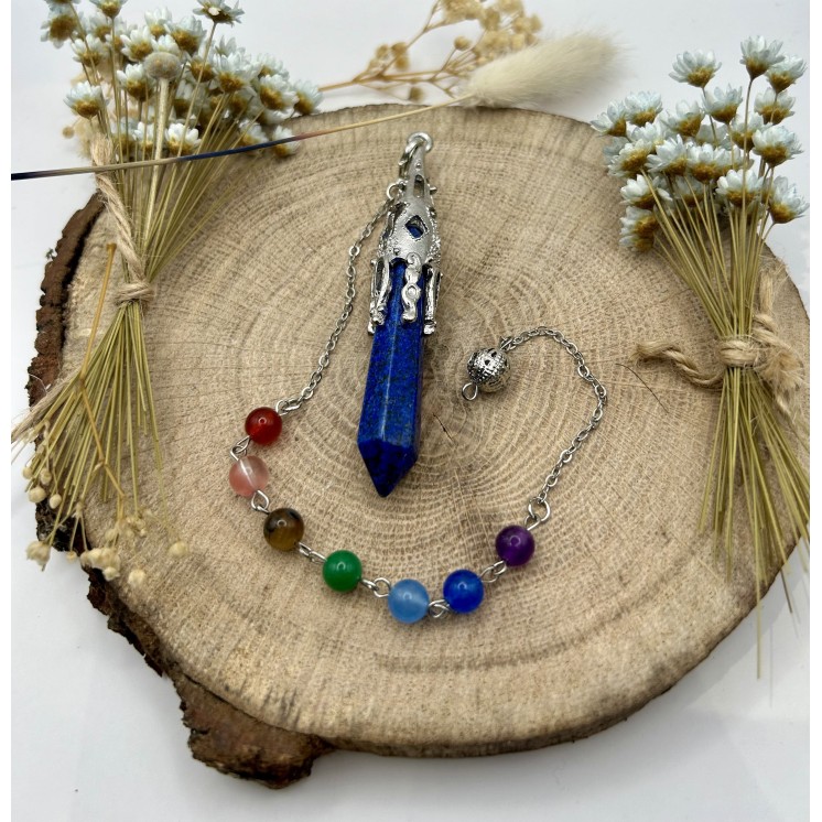 Pendule Lapis Lazuli 7 Chakras