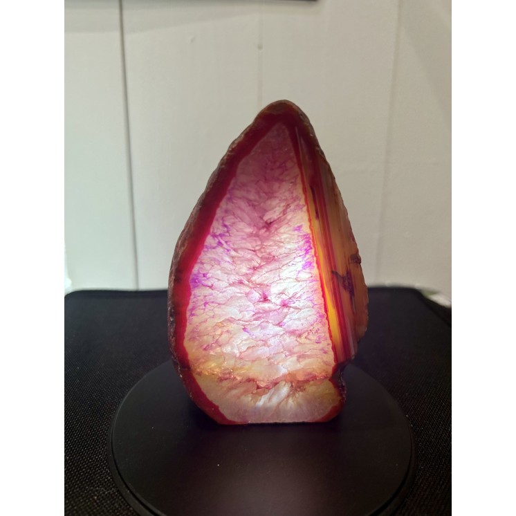 Lampe en agate rouge