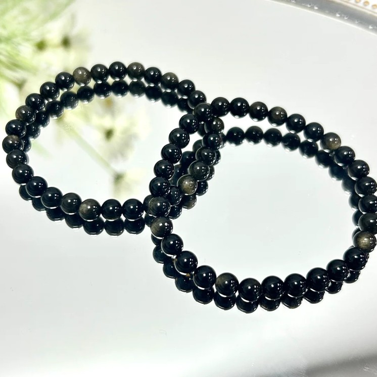 Bracelet en Obsidienne Oeil céleste