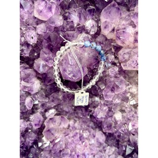 Bracelet Cristal de roche & Cyanite