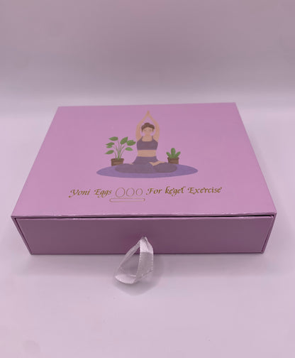 Coffret œufs de Yoni en quartz rose