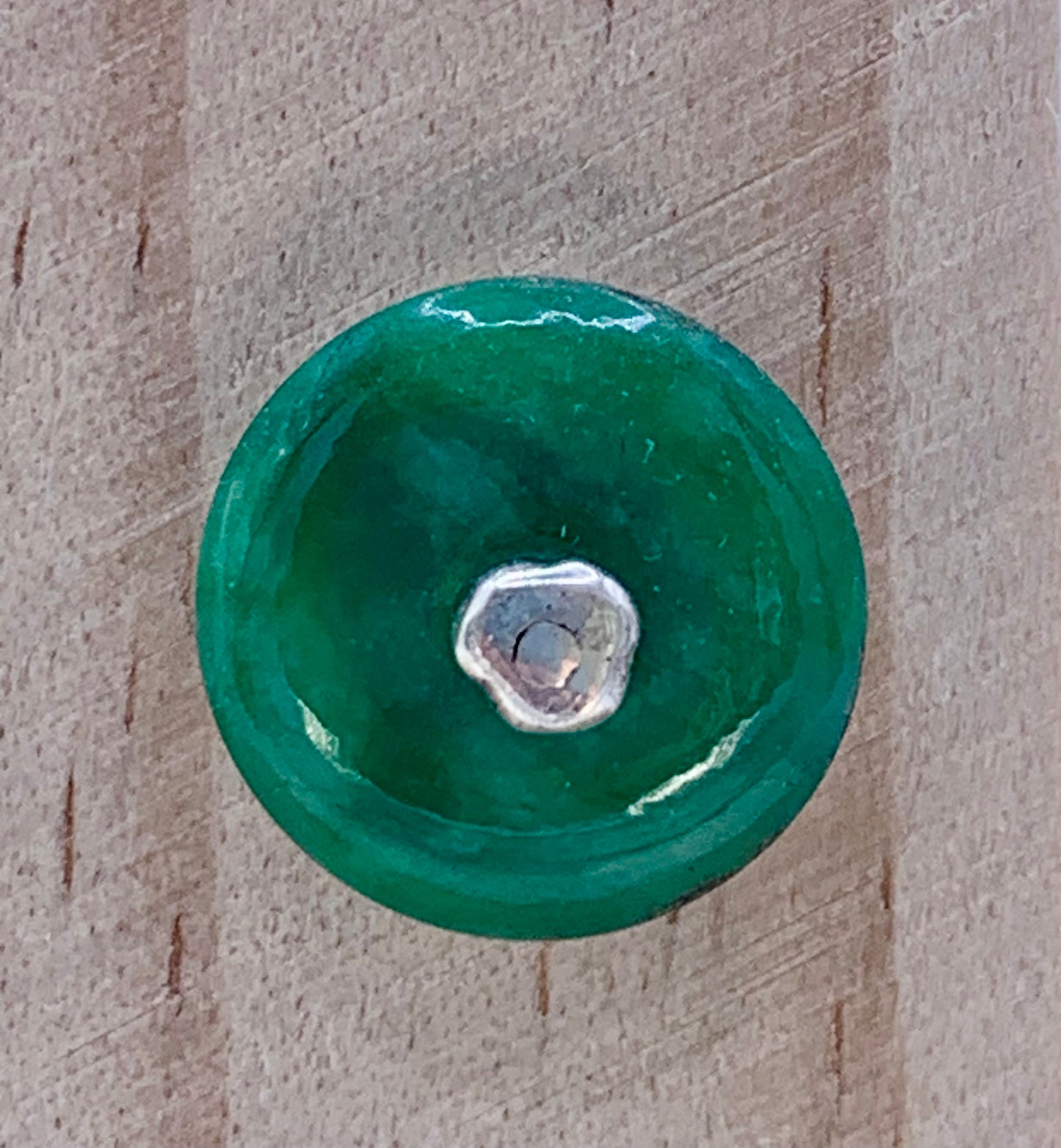 Boucles d’oreilles en argent et jade néphrite