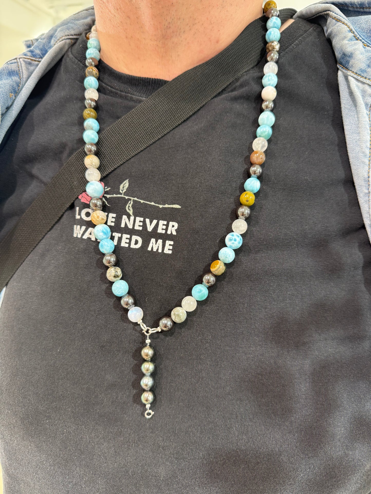 Collier création Larimar extra