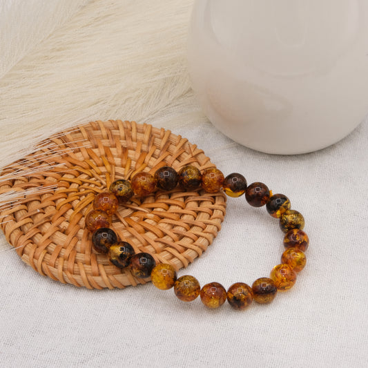 Bracelet Ambre de la Baltique-Terre de Cristal