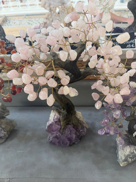 Arbre en quartz rose XL - shop_name Lithothérapie