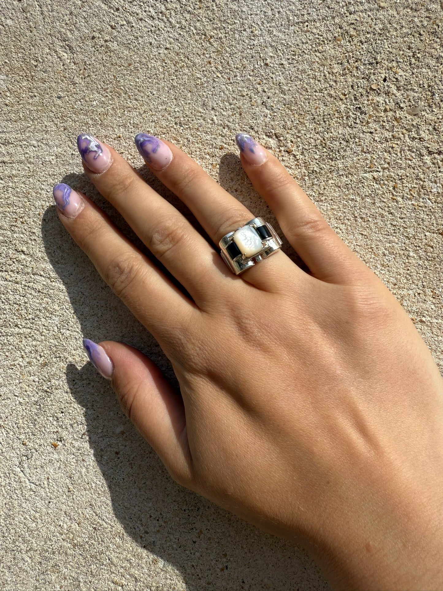 Bague Tank - Nacre - shop_name Lithothérapie