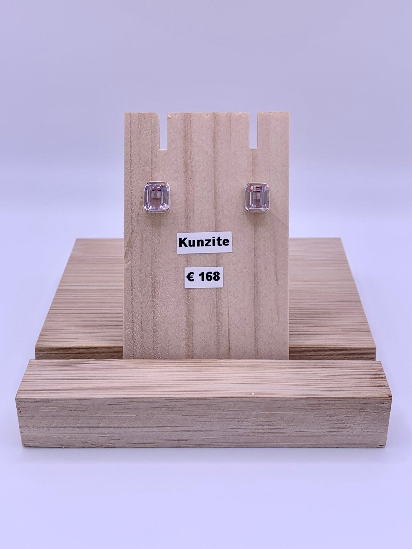 Boucles d’oreilles en argent et kunzite - shop_name Lithothérapie