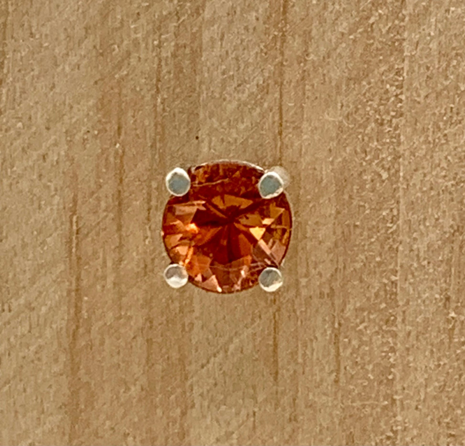 Boucles d’oreilles en argent et spessartite - shop_name Lithothérapie