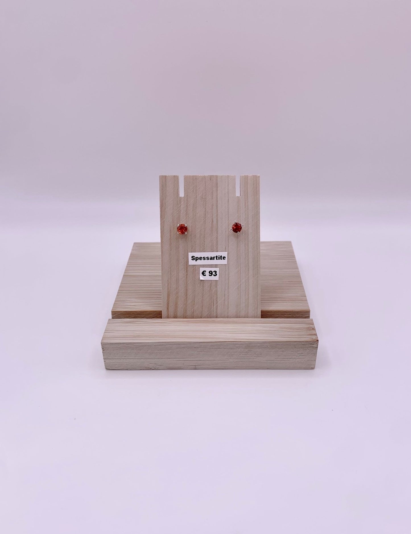 Boucles d’oreilles en argent et spessartite - shop_name Lithothérapie