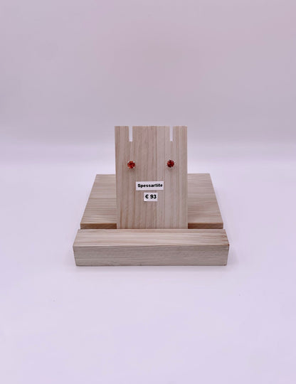 Boucles d’oreilles en argent et spessartite - shop_name Lithothérapie