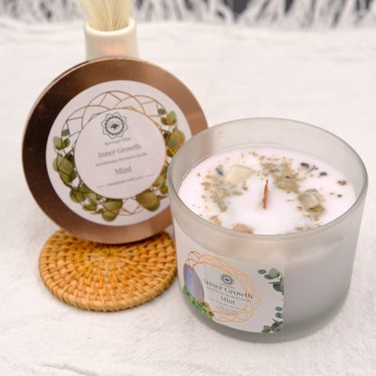 Bougie Croissance intérieure à la menthe - shop_name Lithothérapie