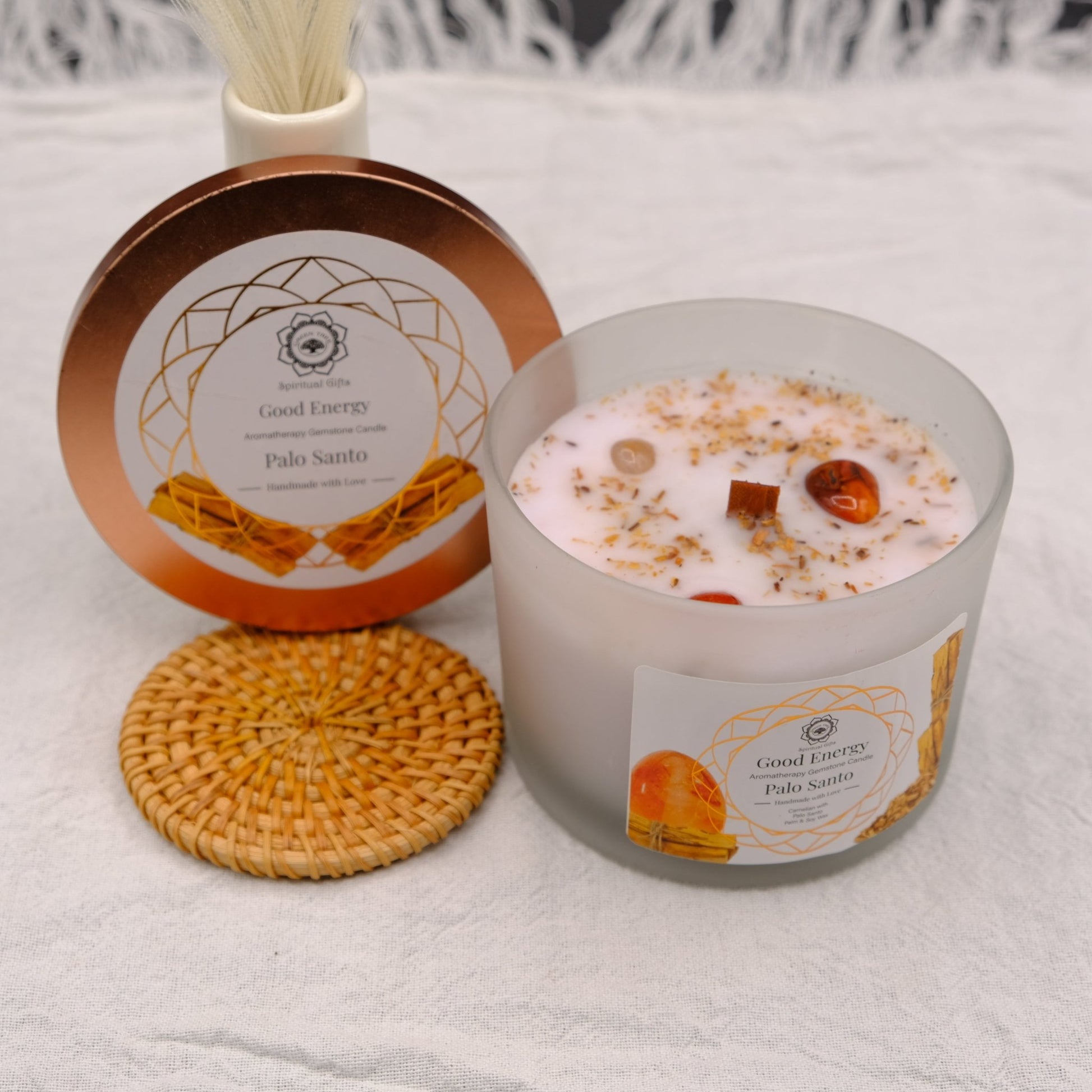 Bougie Energie positive au Palo Santo - shop_name Lithothérapie