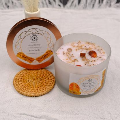 Bougie Energie positive au Palo Santo - shop_name Lithothérapie