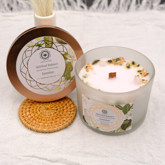 Bougie Equilibre Spirituel au jasmin - shop_name Lithothérapie