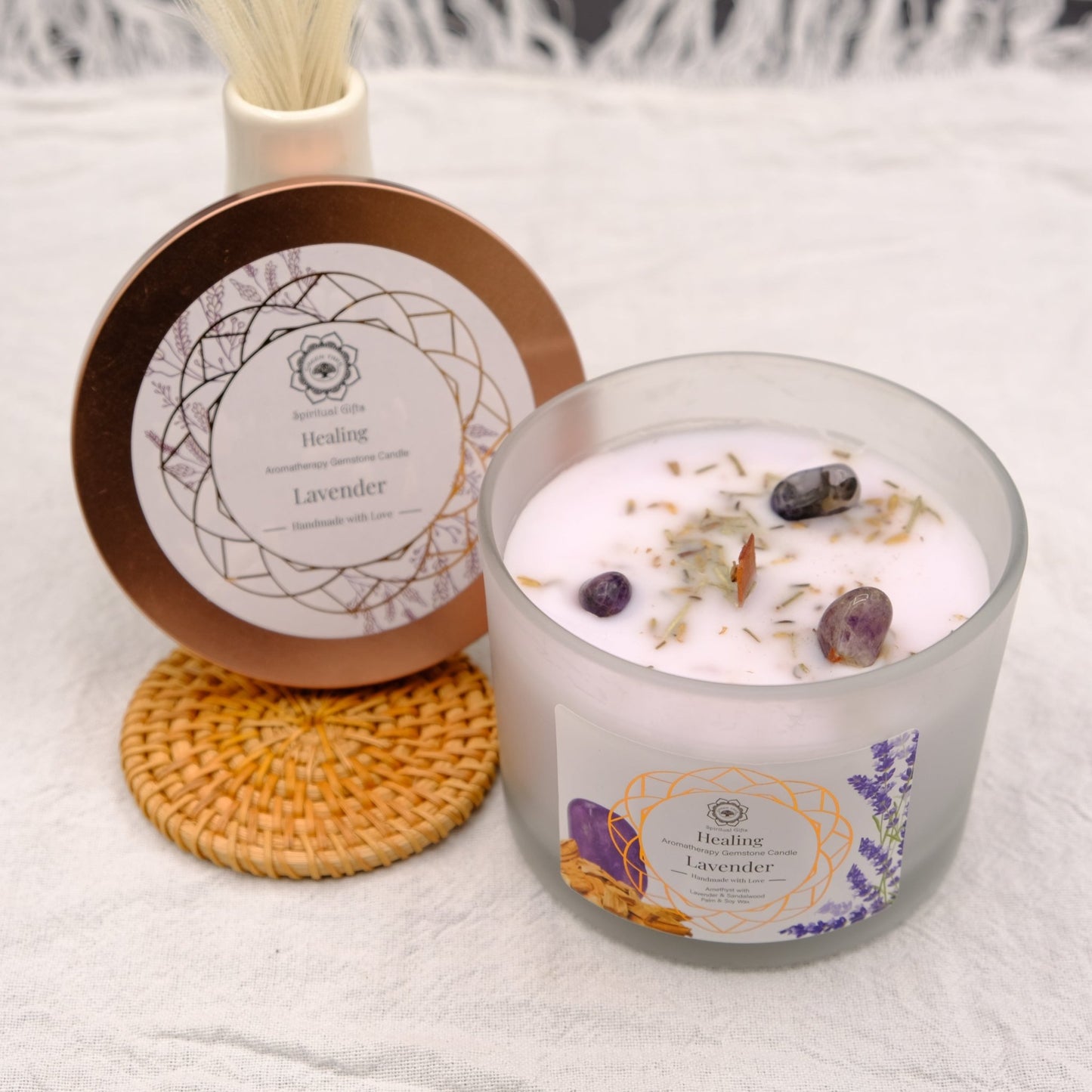 Bougie Guérison à la Lavande - shop_name Lithothérapie