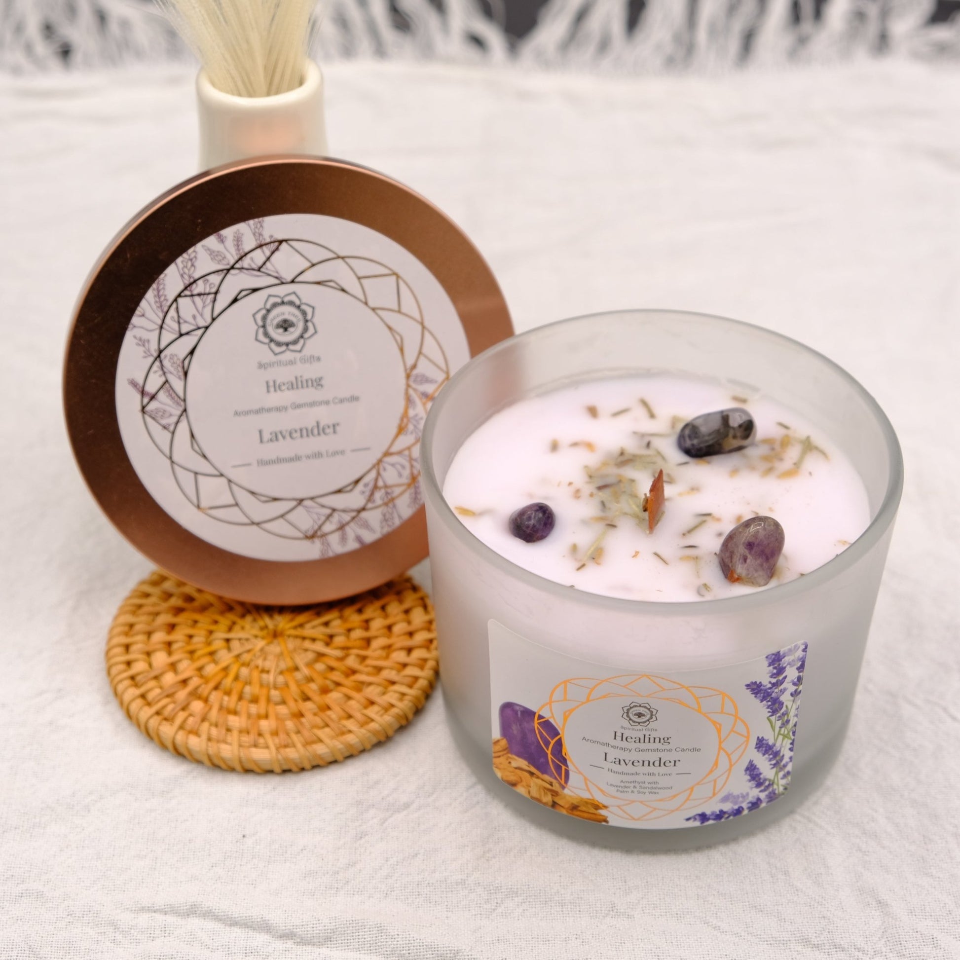 Bougie Guérison à la Lavande - shop_name Lithothérapie