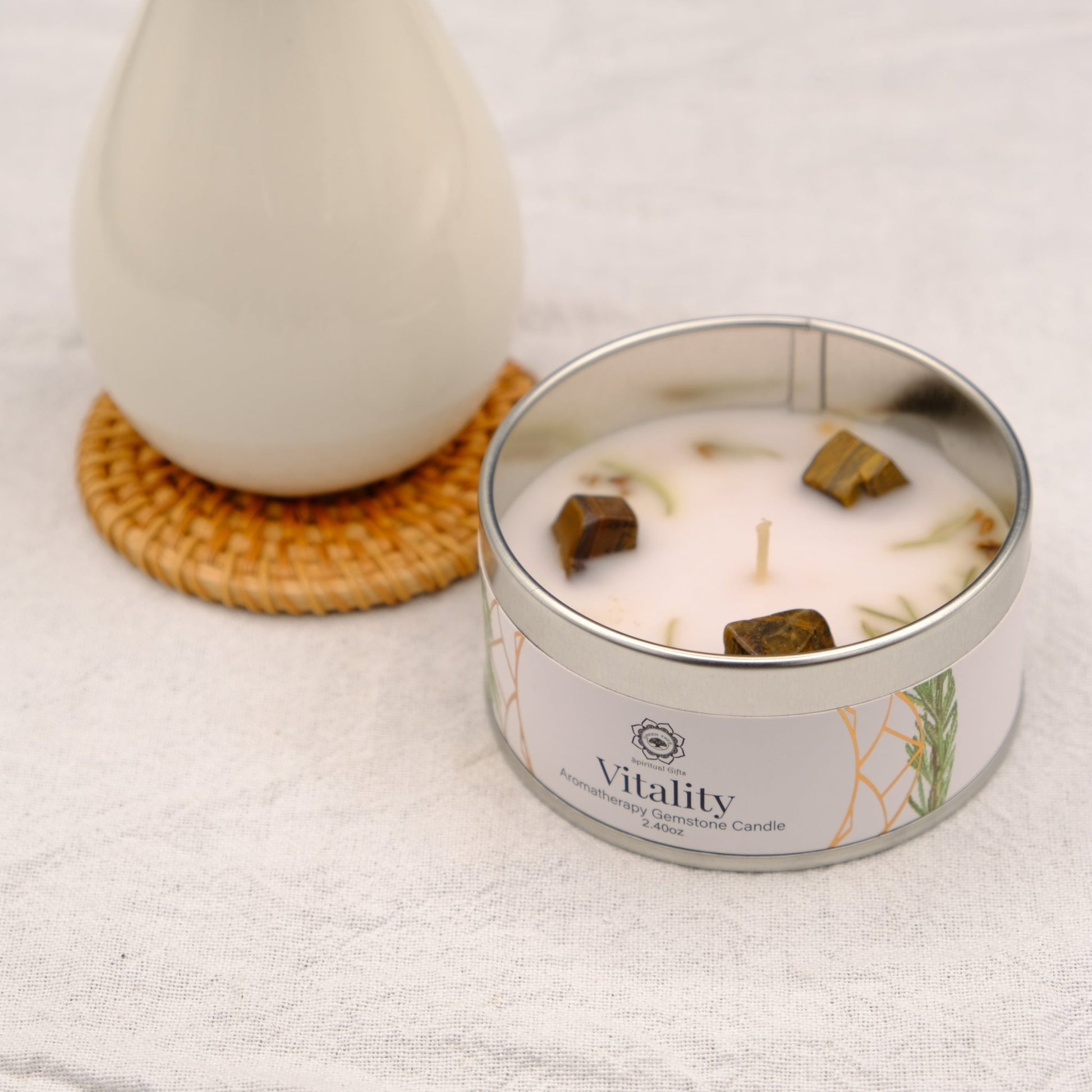 Bougie Vitalité au Gingembre doux - shop_name Lithothérapie