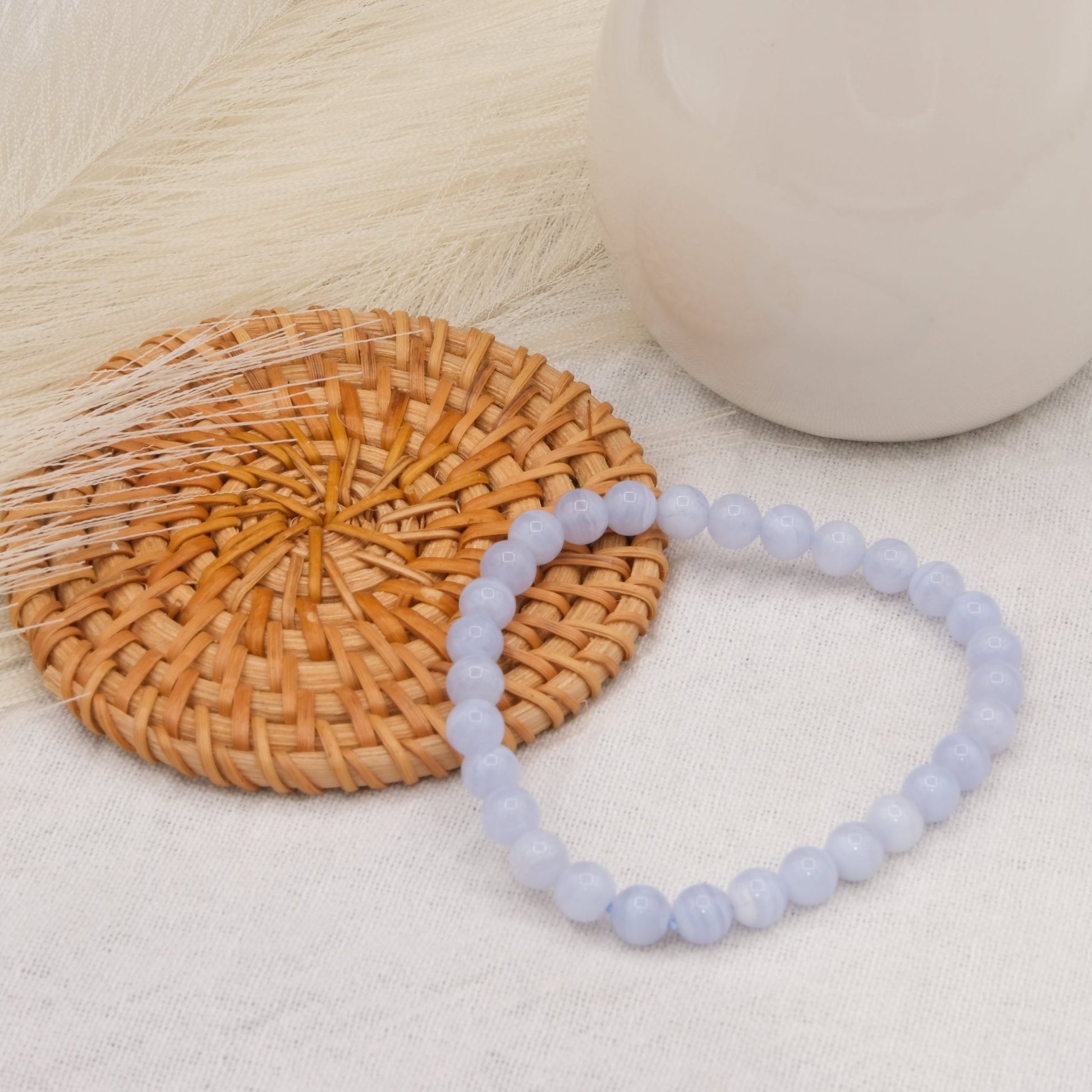 Bracelet Calcédoine bleue - shop_name Lithothérapie