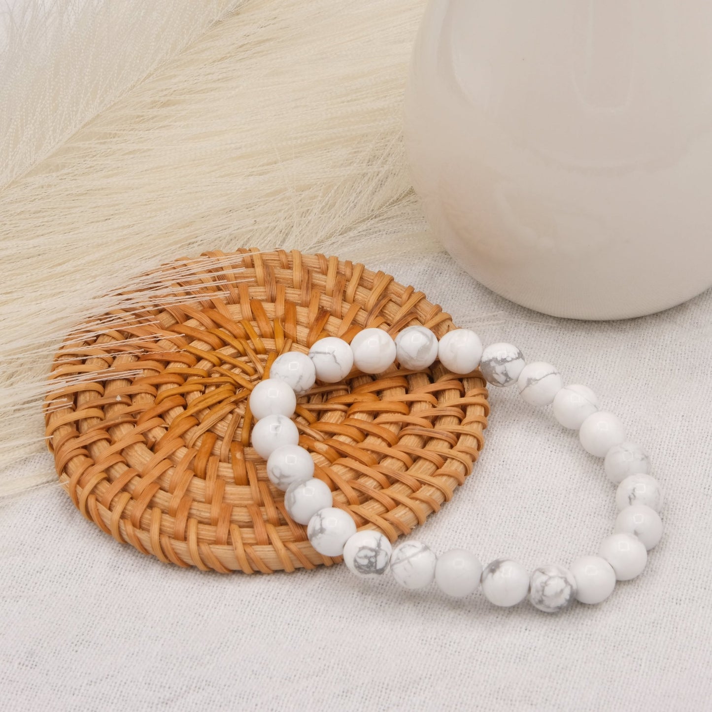 Bracelet Howlite - shop_name Lithothérapie
