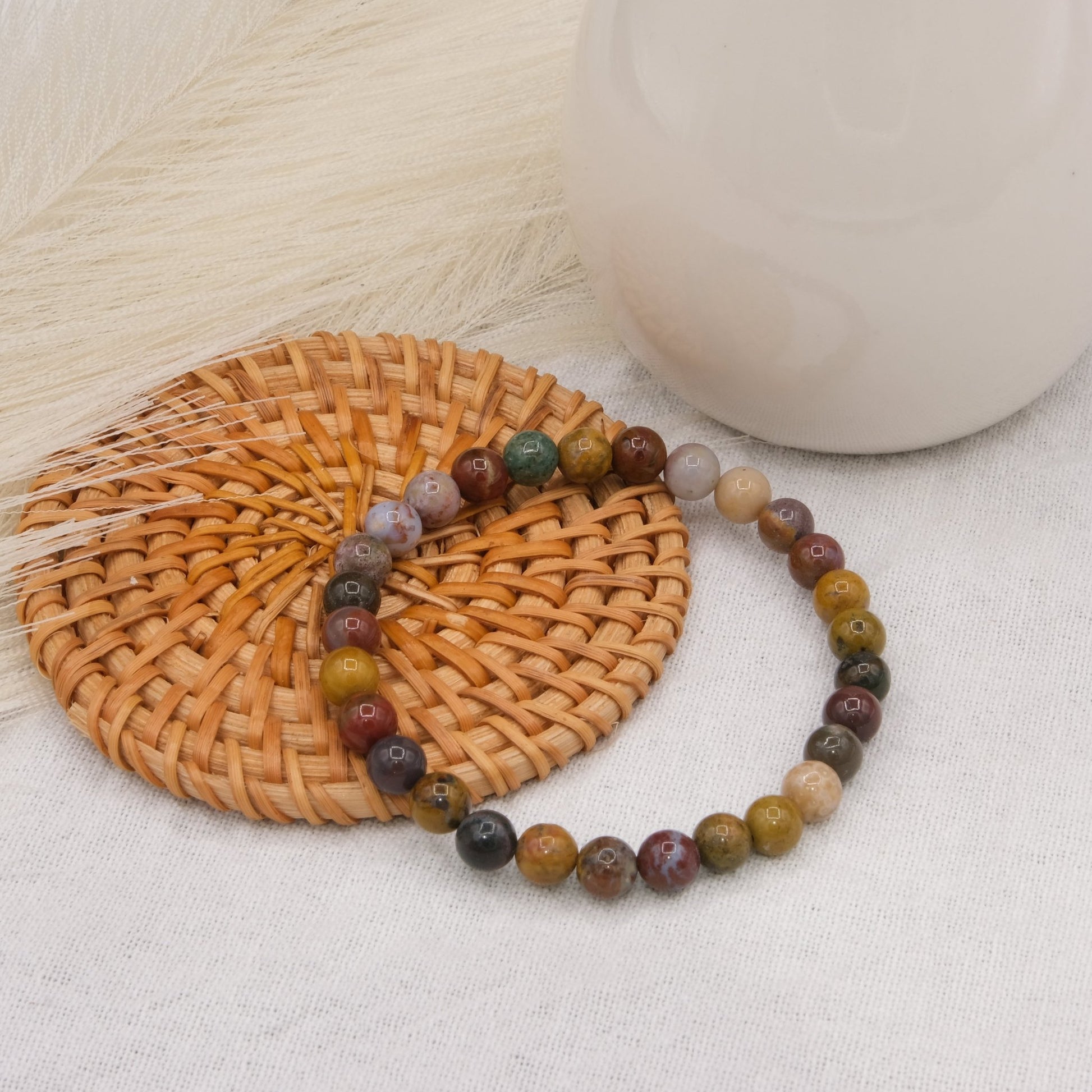 Bracelet Jaspe Océan - shop_name Lithothérapie