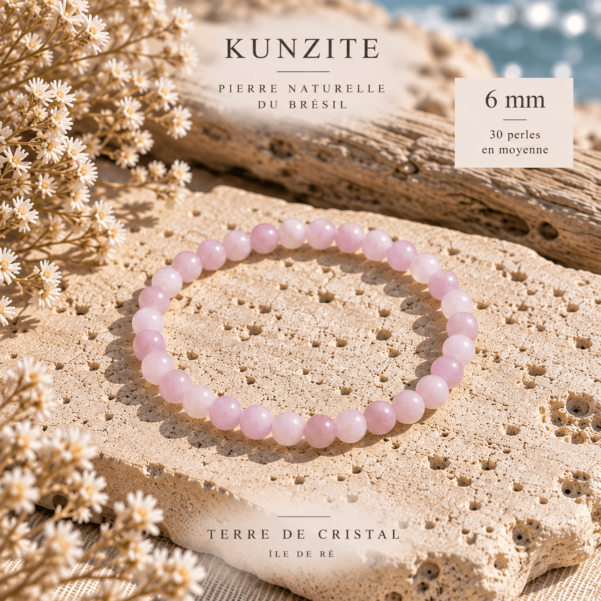 Bracelet Kunzite - shop_name Lithothérapie