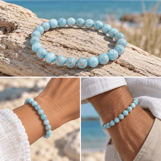 Bracelet Larimar - shop_name Lithothérapie