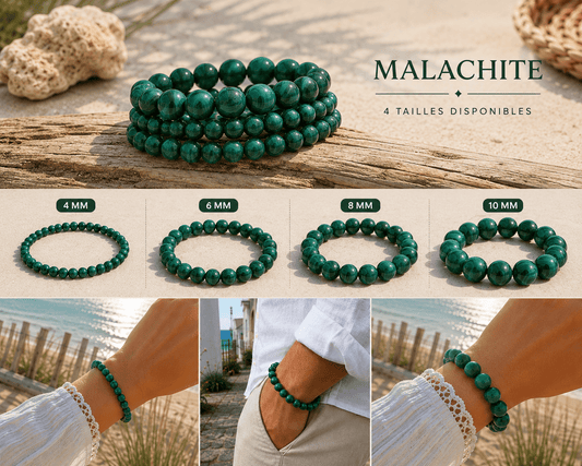 Bracelet Malachite - shop_name Lithothérapie