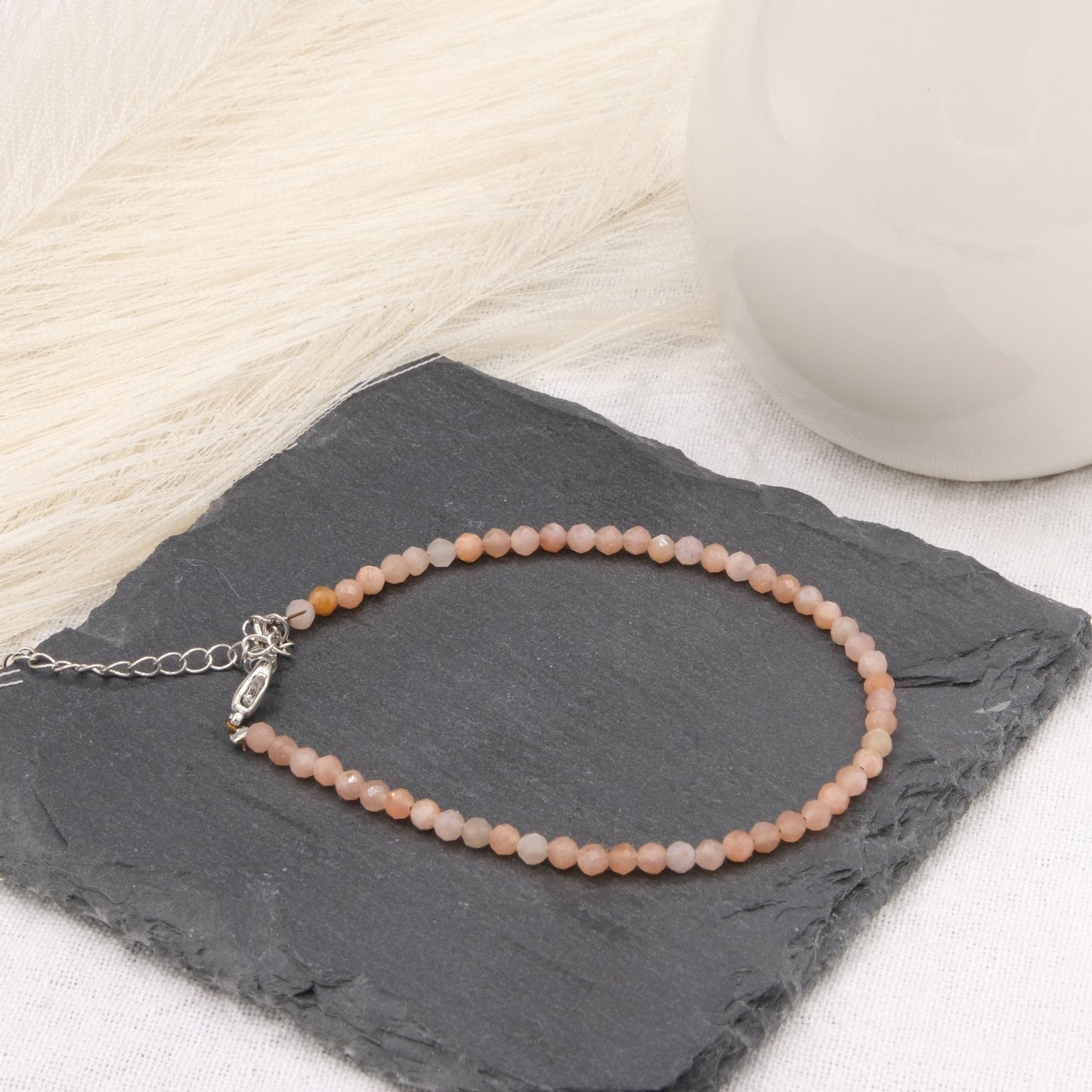 Bracelet Pierre de soleil 3mm facetté - shop_name Lithothérapie