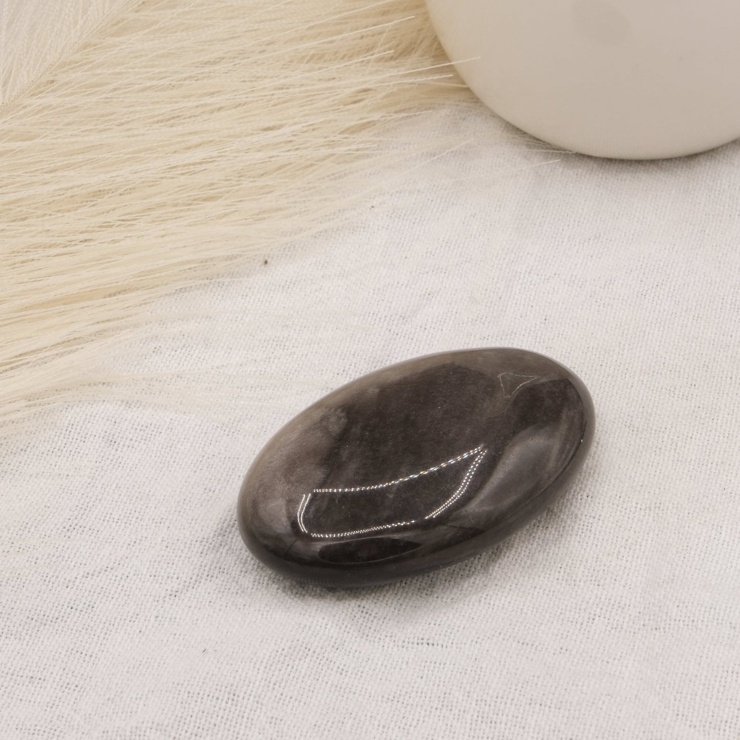 Galet Obsidienne Argentée - shop_name Lithothérapie