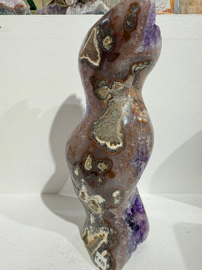 Géode d'Améthyste d'Uruguay sur Agate, Forme Libre Qualité extra - shop_name Lithothérapie